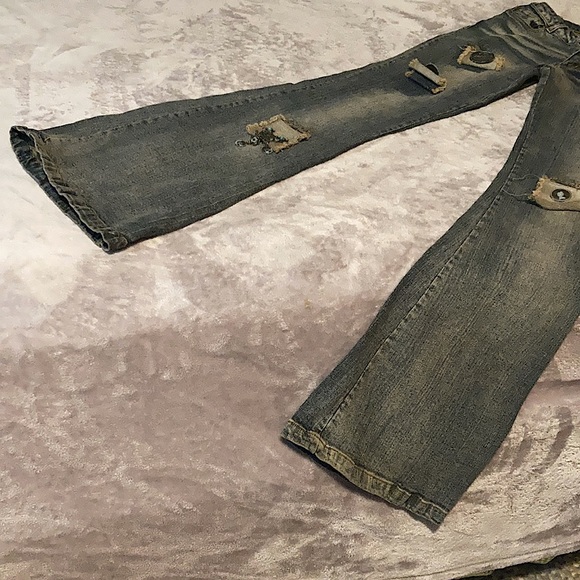 HuaDi Vibrant Bratz Flare Low rise Jeans - Picture 4 of 16